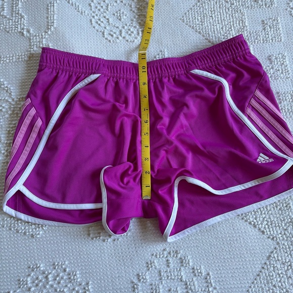 adidas Women's Athletic Shorts - Pink and White - Picture 4 of 8